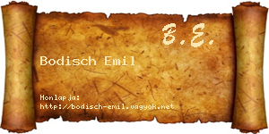 Bodisch Emil névjegykártya